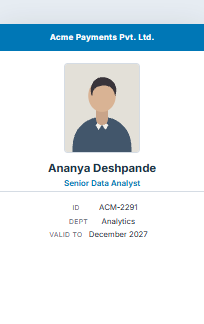 ID Card Maker: an example design