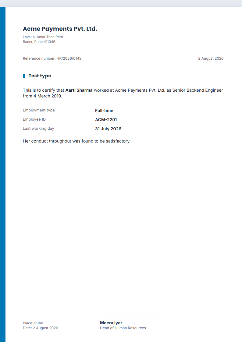 Corporate Rail cover letter format